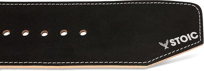 Stoic Powerlifting Belt/Weight Lifting Belt - 4 Inches Wide - No Taper for Maximum Support & Protection
