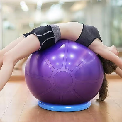 Yoga Ball stabilizer Base with Anti Slip Ring - Used for Home Gyms and Offices, PVC Fitness Ball Holder with Anti Slip Stability and Enhanced Safety (Light Gray)