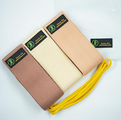 Multifunction Resistance Band Set – Non-Slip Booty Bands for Legs, Glutes, Yoga, Pilates, Rehab & Home Gym Workouts – Natural Latex & Fabric Options