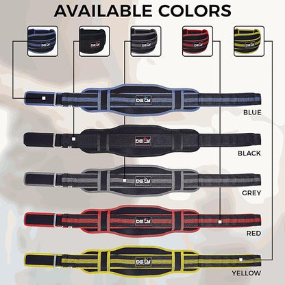 DEFY Weight Lifting Belt Lumbar Support with Neoprene Double Back Belt 5 Inches Wide Gym Training Fitness Exercise Bodybuilding Firm and Comfortable with Back Injury Protection