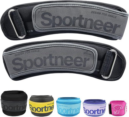 Sportneer Ankle Weights 0.5/1/2/3/5 LBS 1 Pair Wrist Leg Arm Weights for Women Men Kids Child with Adjustable Straps, Strength Weighted for Jogging Running Walking Fitness Gym Workout