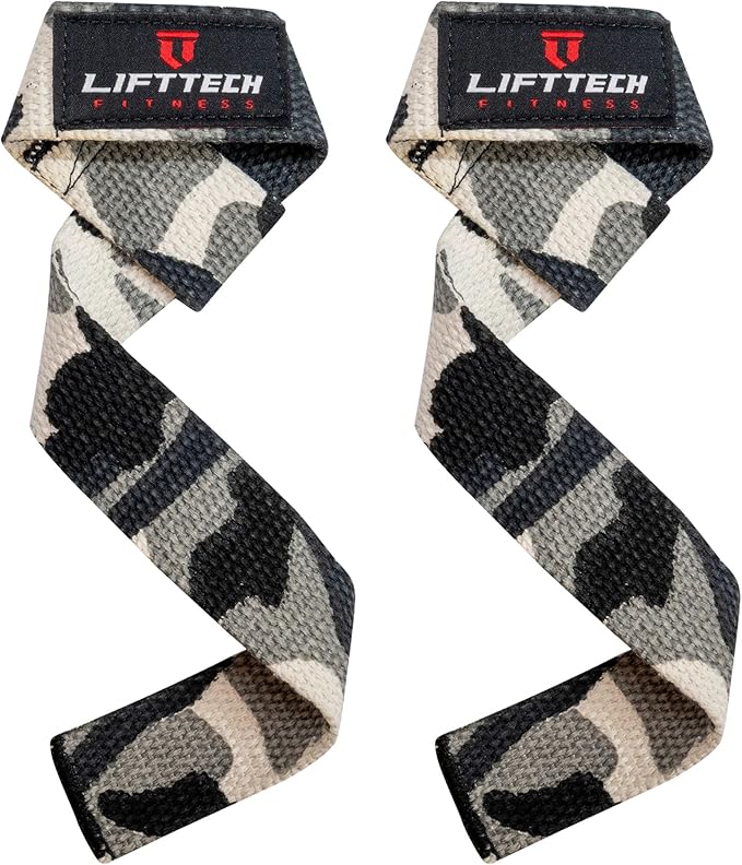 Lift Tech Fitness Weight Lifting Straps for Men & Women - Cotton Gym Straps for Weightlifting, HIIT, Strength Training - Pull up & Deadlift Straps - One Size