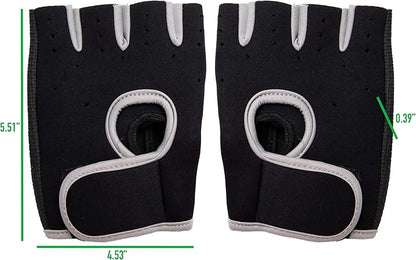 Mind Reader Workout Glove Set, Open Finger, Wrist Support for Men and Women, Textured Non-Slip Grip for Sports, Lifting Weights, Gym Fitness, XL, Grey