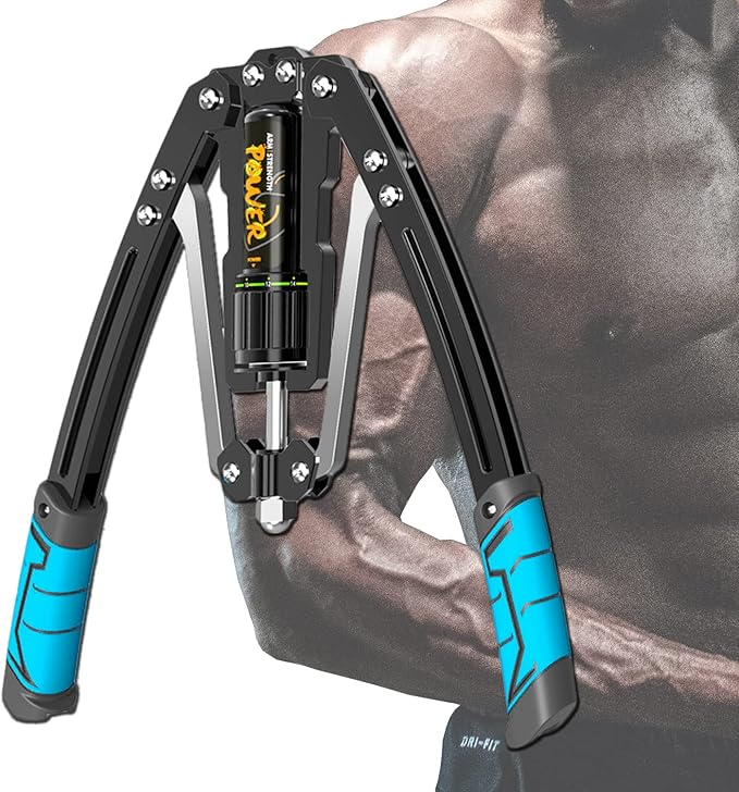 Arm Exercise Equipment Chest Workout - Hydraulic Power Twister 10 Gears Adjustable 22-440lbs,Thick Steel Wear-Resistant, Non-Slip Handle PU Rubber, Workout Equipment Home Gym for Men and Women