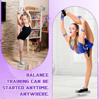 Cheer Flyer Stand Training Board, Cheerleading Balance Trainer for Flyer Practice, Non Slip Cheer Training Equipment for Gym or Home(White)