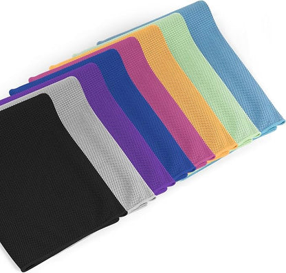 8 Pack Cooling Towel for Neck and Face,Gym Fitness Hiking Running Yoga Workout Sweat Ice Towel (Multicolor-05)