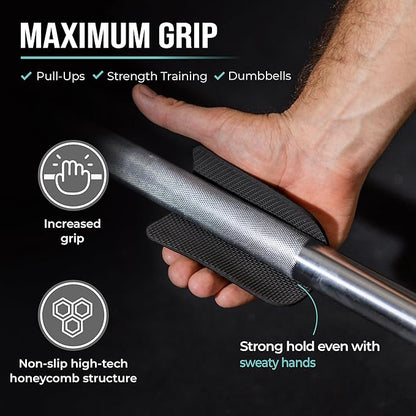 PULLUP & DIP Neoprene Grip Pads for Weightlifting [Set of 4], Workout Pads, The Alternative to Gym Workout Gloves, Gym Pads for Weightlifting & Calisthenics, No More Sweaty Gym Gloves