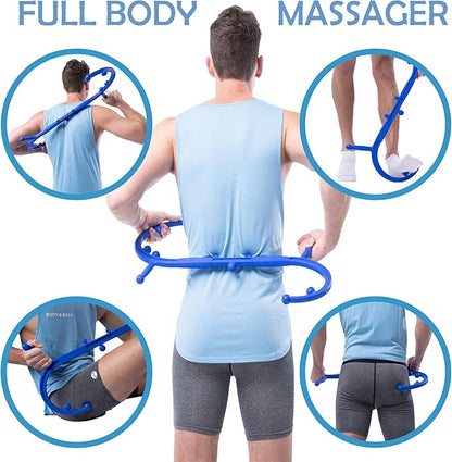 Body Back Buddy Classic USA Made FSA Eligible Handheld Full Body Massage Cane Trigger Point Massage Tool for Deep Tissue Pain Relief - Dual Massage Hooks for Back, Shoulder, Neck. Manual Back Massager
