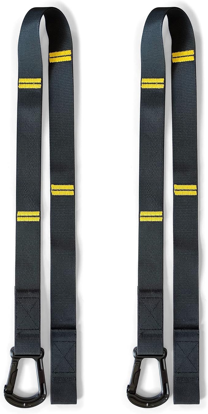 Double Circle Extension Straps - Extend Your Gymnastic Rings Straps up to 3 ft for High Anchor Points