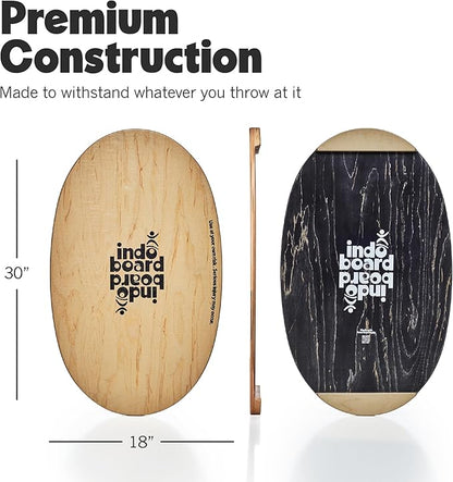 The Original Indo Board Training Package - Balance Board Trainer for Core Strength, Stability & Athletic Performance - Surfing, Skateboarding, Snowboarding, Yoga, Physical Therapy & More. Includes Board, Cushion and Roller.