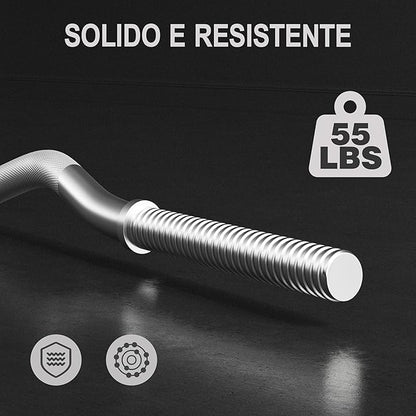 Yaheetech Barbell Set Olympic Curl Bar Weights & 2 Olympic Barbell Clamps Strength Training Bars