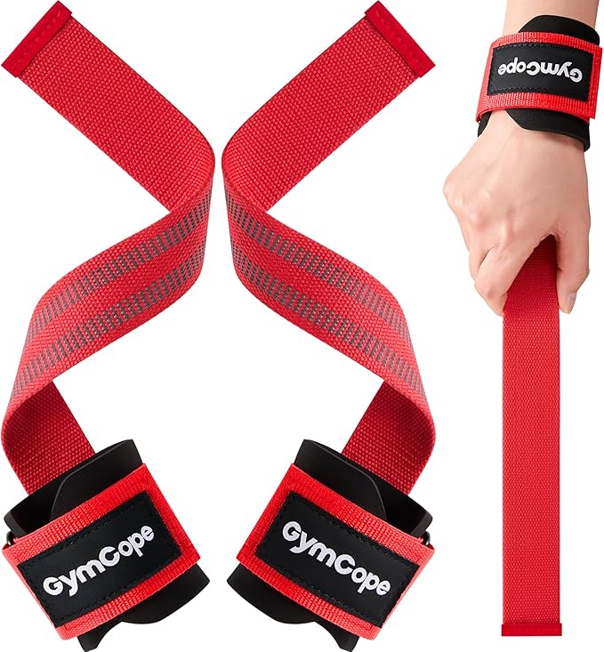 Lifting Wrist Straps for Weightlifting, Heavy Duty Wrist Straps for Deadlifts, Powerlifting, Bodybuilding and Strength Training, Secure Grip Support for Men Women 1 Pair