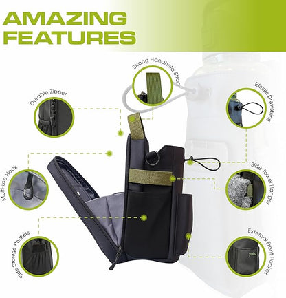 YABZ Strong Magnetic Gym Bag - Magnetic Gym Water Bottle Bag for Men and Women, High Load Capacity, Sports Gifts, Waterproof Material, Titanmag, Water Bottle Holder for Travel, Sports, Work