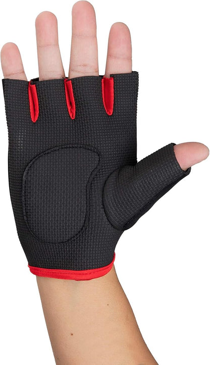 Mind Reader Workout Glove Set, Open Finger, Wrist Support for Men and Women, Textured Non-Slip Grip for Sports, Lifting Weights, Gym Fitness, XXL, Pink