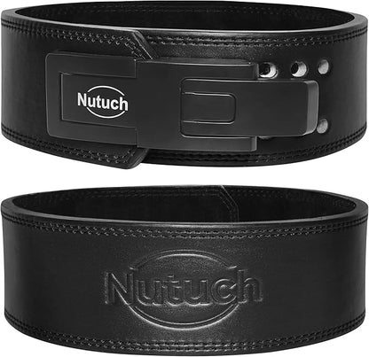 Genuine Leather Lever Weight Lifting Belt |10mm | Gym Belts | Weight Lifting Belts for Men and Women | Grain Leather Weightlifting Belt | Workout Belt | Powerlifting Belt for Back Support | Squats