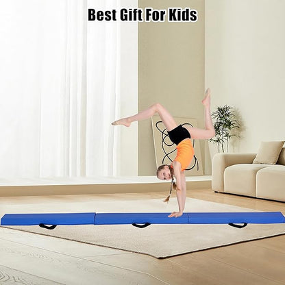 MARFULA 6 FT / 8 FT / 9 FT / 10 FT Folding Gymnastic Balance Beam for Kids with Carry Bag for Home and Club Use