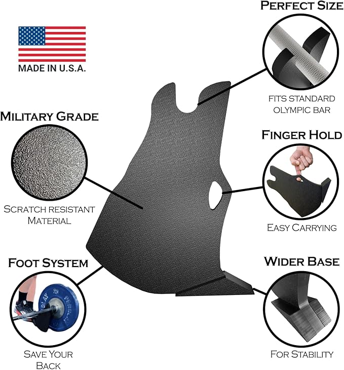 Wolf Jack - World's Smallest Deadlift Jack - Easily Load/Unload 1100lb - Made in USA - Ideal for Deadlift, Powerlifting, Hip Thrusters