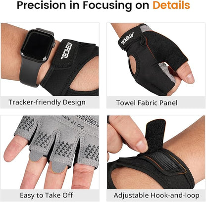 ATERCEL Weight Lifting Gloves Full Palm Protection, Workout Gloves for Gym, Cycling, Exercise, Climbing, Breathable, Super Lightweight for Mens and Women
