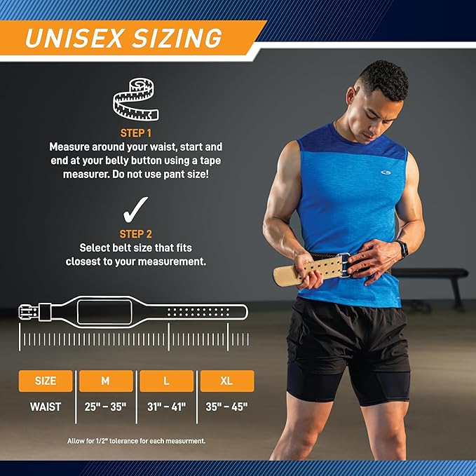 Apex by Marcy 6-Inch Wide Padded Genuine Leather Weightlifting Belt with Thick Back Support and Dual Prong Buckle – Durable, Adjustable for Strength Training, Powerlifting, Deadlifting, and CrossFit for Men and Women