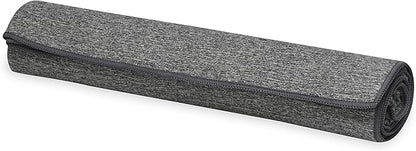 Gaiam Yoga Towel - Mat Sized Active Dry Non Slip Moisture Wicking Sweat Absorbent Microfiber Hot Yoga Towel for Women & Men | Stay-Put Corner Pockets (70" Long x 26" Wide)