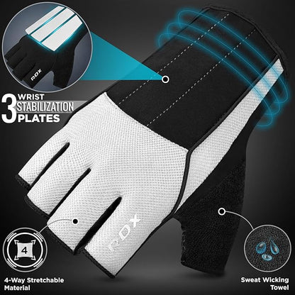RDX Workout Gloves, 15-Inch Long Support Strap Anti Slip Palm Protection with 3 Wrist Alignment Plates, Powerlifting Deadlifting Bodybuilding Gym Fitness, Weight Lifting Exercise Training, Men Women