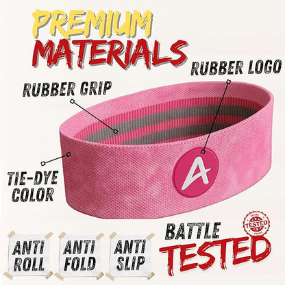 Buy More Discount AnaErgetic Premium Resistance Bands, Exercise Workout Bands for Women and Men, Pilates Yoga Flexbands, 4 Sets of Stretch Bands for Booty Legs, Durable Fabric, Home Workout