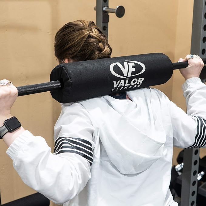 Valor Fitness Foam Barbell Pad Supports Shoulder, Hip, Waist, and Neck - Protection While Weightlifting, Glute, Cross Training & Home Gym Workouts - 18 Inches Long
