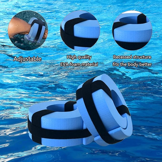 Eanpet Sports Water Weights for Pool Exercise Water Aerobics Equipment Combo Set High Density Aquatic Exercise Dumbbells Aqua Pool Fitness