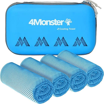 4Monster Cooling Towel for Neck and Face,Microfiber Cold Towel for Hot Weather,Quick Dry Ice Chilly Towel Cooling Rags for Neck Stay Cold for Gym,Yoga,Sport,Running,Camping,Fitness(40 x 12 inches)
