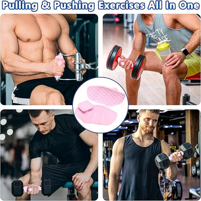 Silicone Gym Grips for Weight Lifting,Workout Gloves for Women Men Alternative,Anti Slip Gym Workout Grip,Rubber Gym Hand Grips-Weightlifting Grips Pad for Barbell,Pull Up,Ryptfit,Training