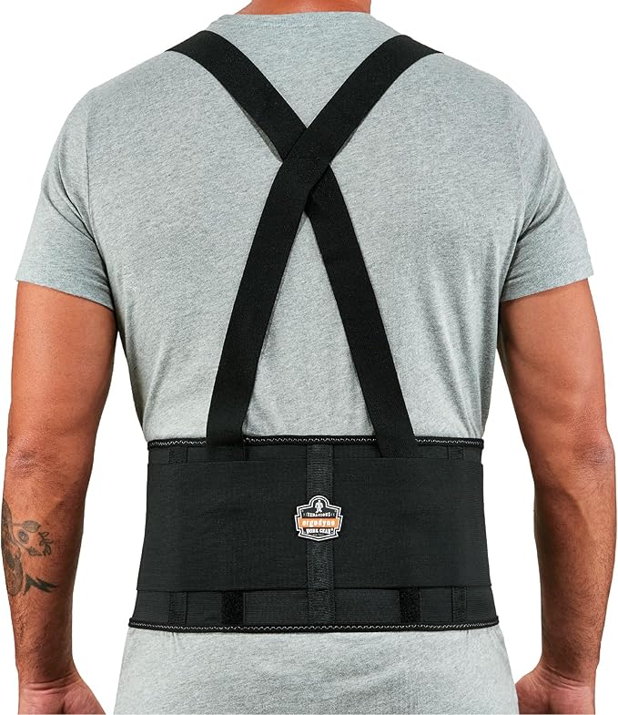 Ergodyne ProFlex 1650 Back Support Belt, 7.5" Elastic, Adjustable, Removeable Straps, Large
