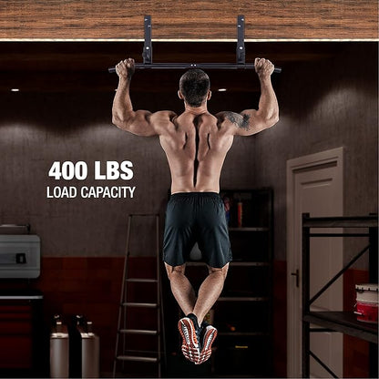 AmStaff Fitness Joist Mount Pull Up Bar, Ceiling Mounted Chin Up Bar for Home Gym, Crossfit, Beam, Rafter - Heavy Duty, Multi Grip, 42" Wide, Maximum Head Clearance - TU038