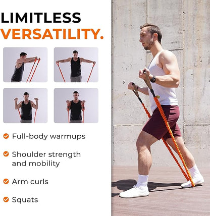 Stroops Slastix Toner Resistance Bands with Handles | Safe Sleeve Exercise Bands for Strength Training, Full Body Workouts, and Home Gym Fitness