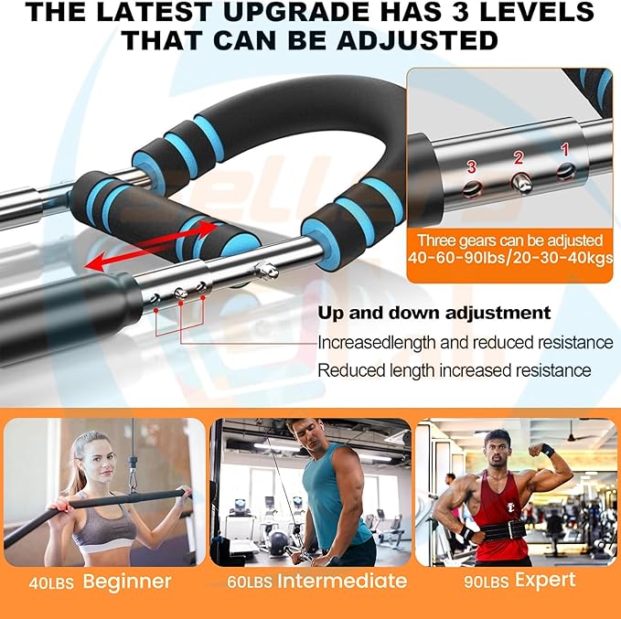 Ultimate Twister Arm Trainer for Men & Women, 3-Level Portable Chest and arm Trainer (40–110 lbs), 27° Ergonomic Arm Workout Equipment, Adjustable Chest Machine Home Gym & Travel Fitness Tool