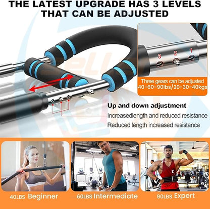 Ultimate Twister Arm Trainer for Men & Women, 3-Level Portable Chest and arm Trainer (40–110 lbs), 27° Ergonomic Arm Workout Equipment, Adjustable Chest Machine Home Gym & Travel Fitness Tool