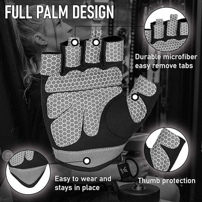 WESTWOOD FOX Weight Lifting Gloves for Men Women Gym Gloves with Wrist Wrap Support for Workout Training Exercise Fitness Hanging, Pull ups for Dumbbell, Cycling