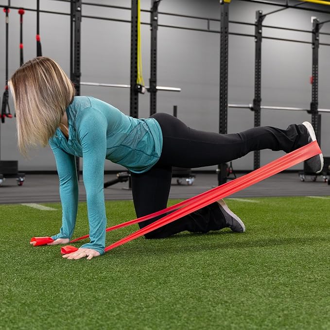 Serious Steel Fitness Flat Resistance Bands for Upper and Lower Body Strength Training and Exercise. (Non-Latex Flat Physical Therapy Exercise Bands - 4" x 25 Yards or 4" x 5 Feet)
