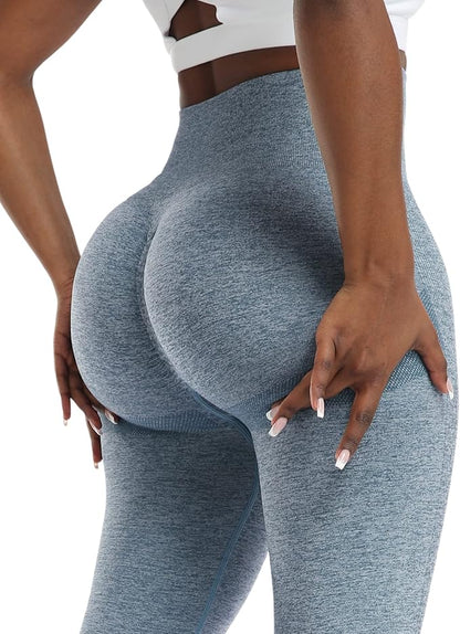 NORMOV 4 Piece Butt Lifting Workout Leggings for Women, Seamless Gym Scrunch Booty Lifting Sets