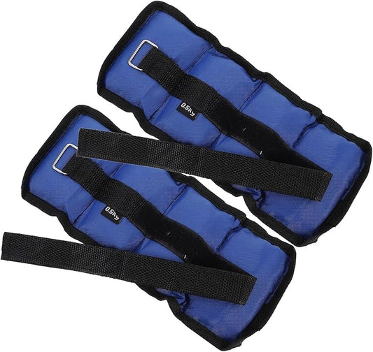2pcs Adjustable Sandbag Wrist Ankle Weights for Women Men Workout Arm Leg Weights with Straps for Running Yoga Pilates Aerobics Gym Fitness Muscle Endurance Training