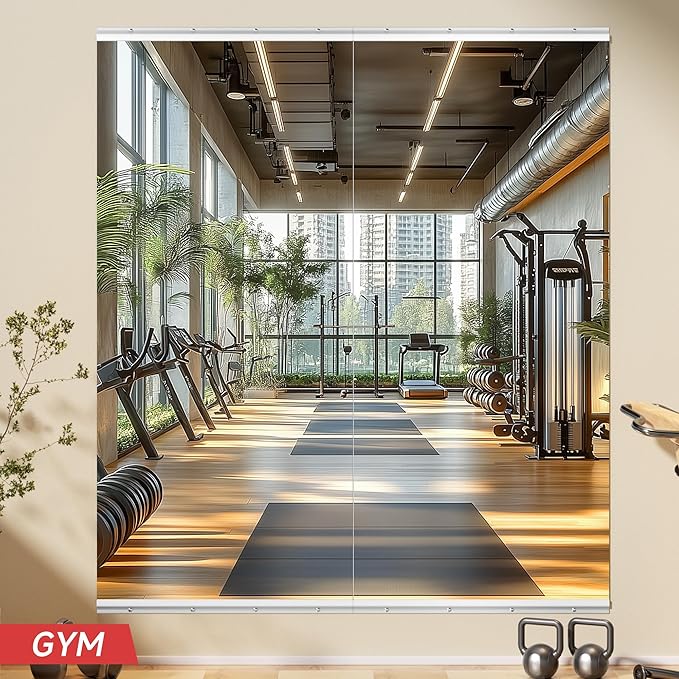 79"x36" 2 Pack Home Gym Mirror Set, Oversized Full Body Wall Mounted Fitness Mirrors, 4MM Professional Grade Tempered Glass with Anti-Distortion & Installation Kit