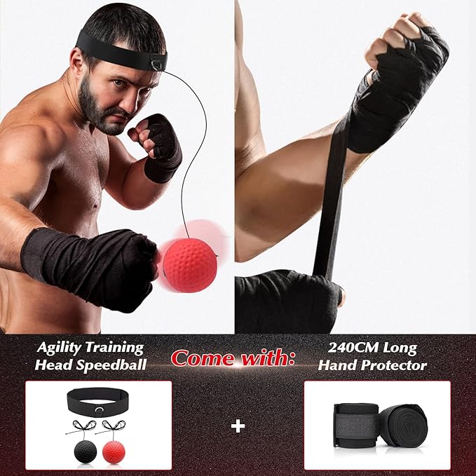 4FT Hanging Punching Bag for Adults, Super PU Leather Boxing Training Equipment Heavy Bag with 12OZ MMA Gloves, Unfilled Kicking Bag Boxing Set for Training Karate Kickboxing Muay Thai