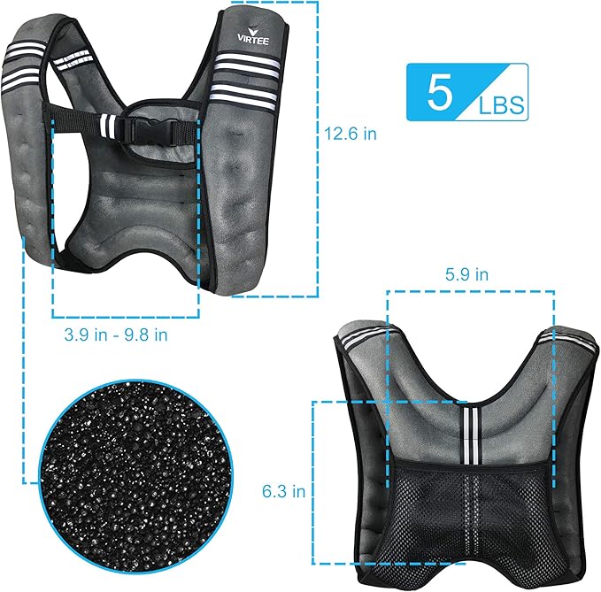 Weighted Vest Weight Vest for Men Women Kids 5/10/16 Lbs Weights, Body Weight Vests Adjustable for Running, Gym Workout, Jogging, Body Fitness