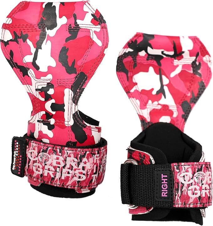 Cobra Grips PRO Weight Lifting Gloves Heavy Duty Straps Alternative with Power Lifting Hooks Padded Wrist Support for Deadlifts & Bodybuilding