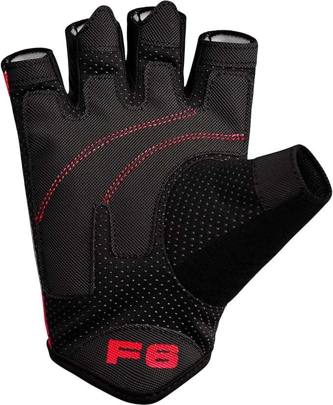 RDX Weight Lifting Gloves Gym Fitness Workout, Anti Slip Padded Palm Elasticated Strength Training Equipment Men Women Half Finger Exercise Bodybuilding Calisthenics Cycling Rowing Climbing