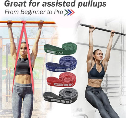 Fittest Pro by Limm Resistance Bands for Legs and Butt, Fabric Exercise Loop Bands Yoga, Pilates, Rehab, Fitness and Home Workout, Strength Bands for Booty