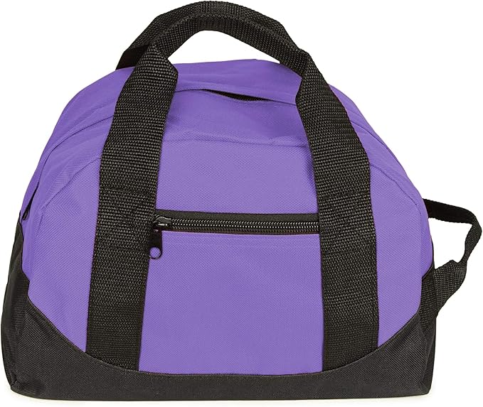 12" Duffel Bag Small Mini Travel Size Sports Gym Bag (Duffle Bag) (Purple)