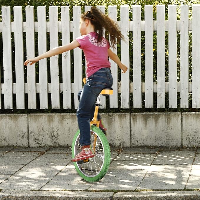 AW 16/18/20/24 Inch Wheel Outdoor Unicycle Adjustable Seat Exercise Bicycle Fit Adults Kids Outdoor Sports Fitness Exercise, for Choice