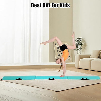 MARFULA 6 FT / 8 FT / 9 FT / 10 FT Folding Gymnastic Balance Beam for Kids with Carry Bag for Home and Club Use