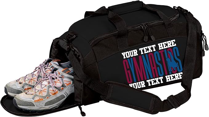 Personalized Men’s Gymnastics Duffel Bag – Custom Name & Team Colors Gym Bag for Boys Gymnast – Athlete Gear Bag for Practice, Meets & Travel
