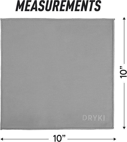 Sweat Absorbing Handkerchiefs - The Original Pocket-Sized Sweat Towels - Quick-Dry Microfiber Sweat Rags for Face, Hands, & Body - Men & Women - Gym, Sports, and Work (Grey: 5 Pack)